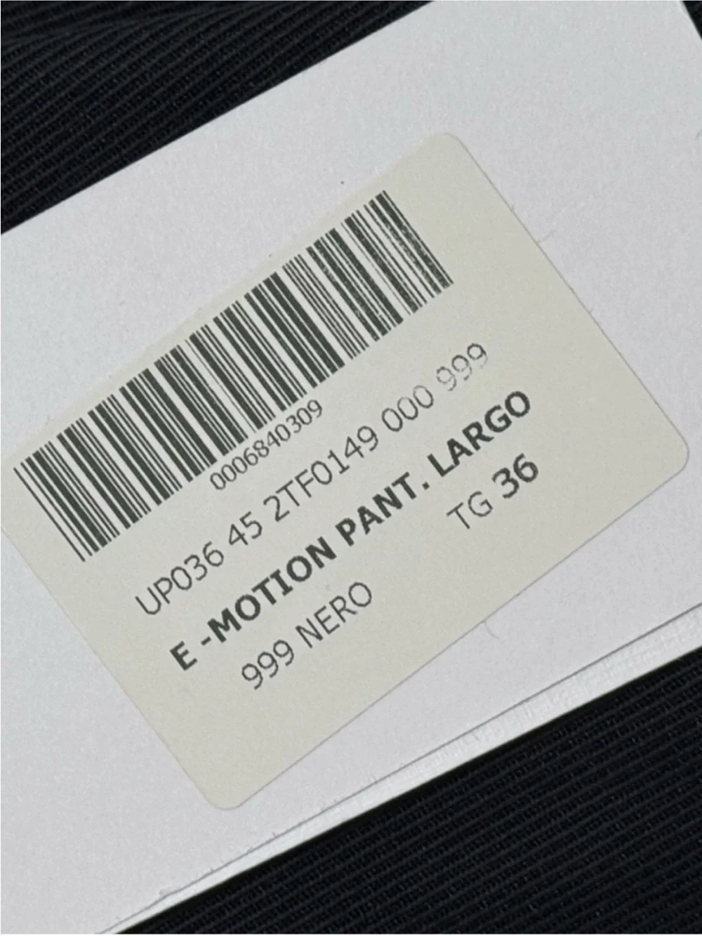 NWT Department Five E-Motion Pant Largo in Black (999 Nero)